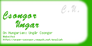 csongor ungar business card